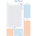 Business organizer.. Template of my planner of affairs. Blank page with design and cute dogs.